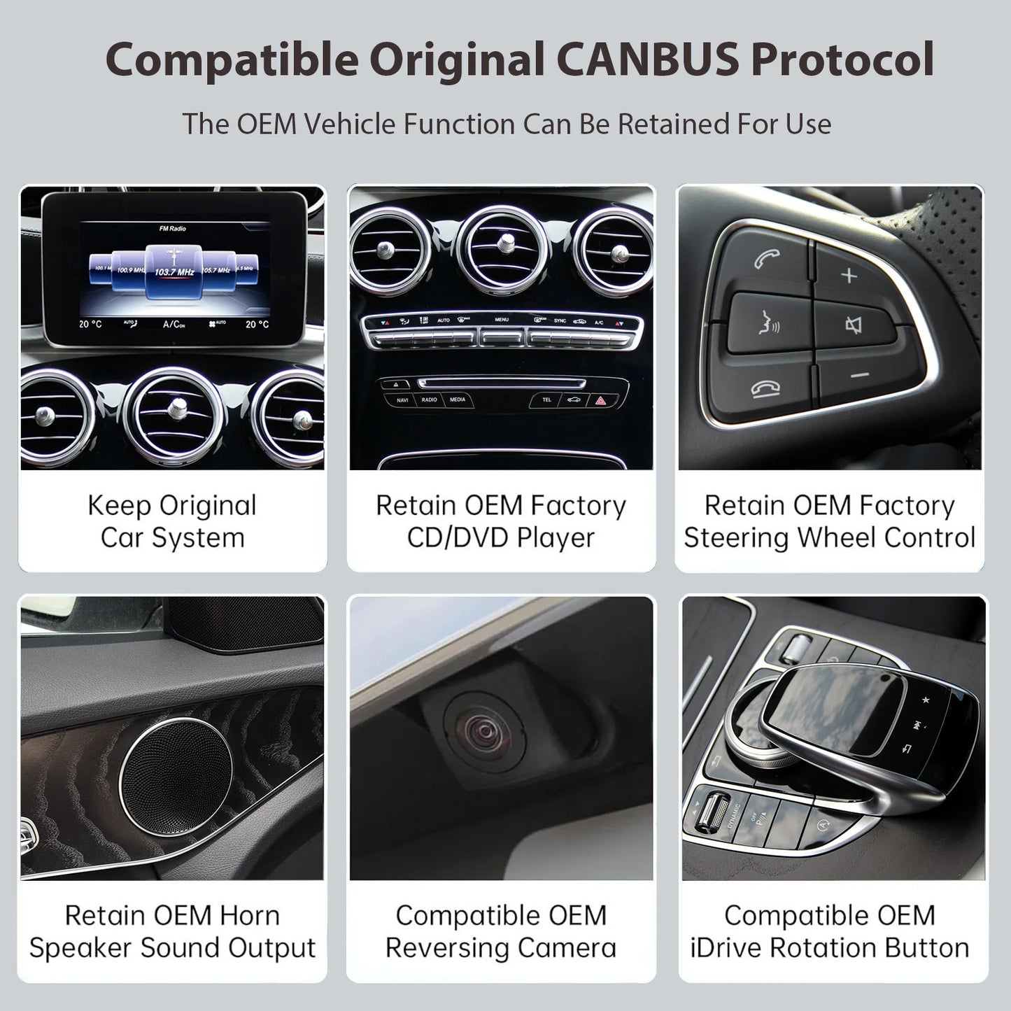 Mercedes-Benz Infotainmentskärm – CarPlay & Android Auto, 10,25" eller 12,3"