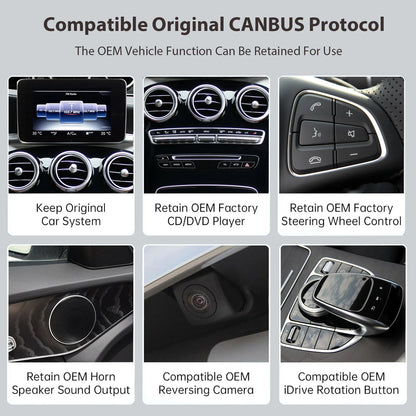 Mercedes-Benz Infotainmentskärm – CarPlay & Android Auto, 10,25" eller 12,3"