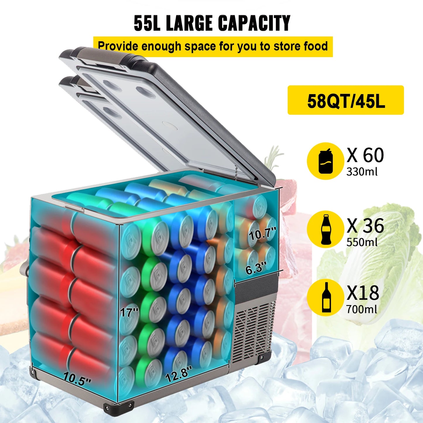 Portabel Kompressorkylare – 15 till 55 liter