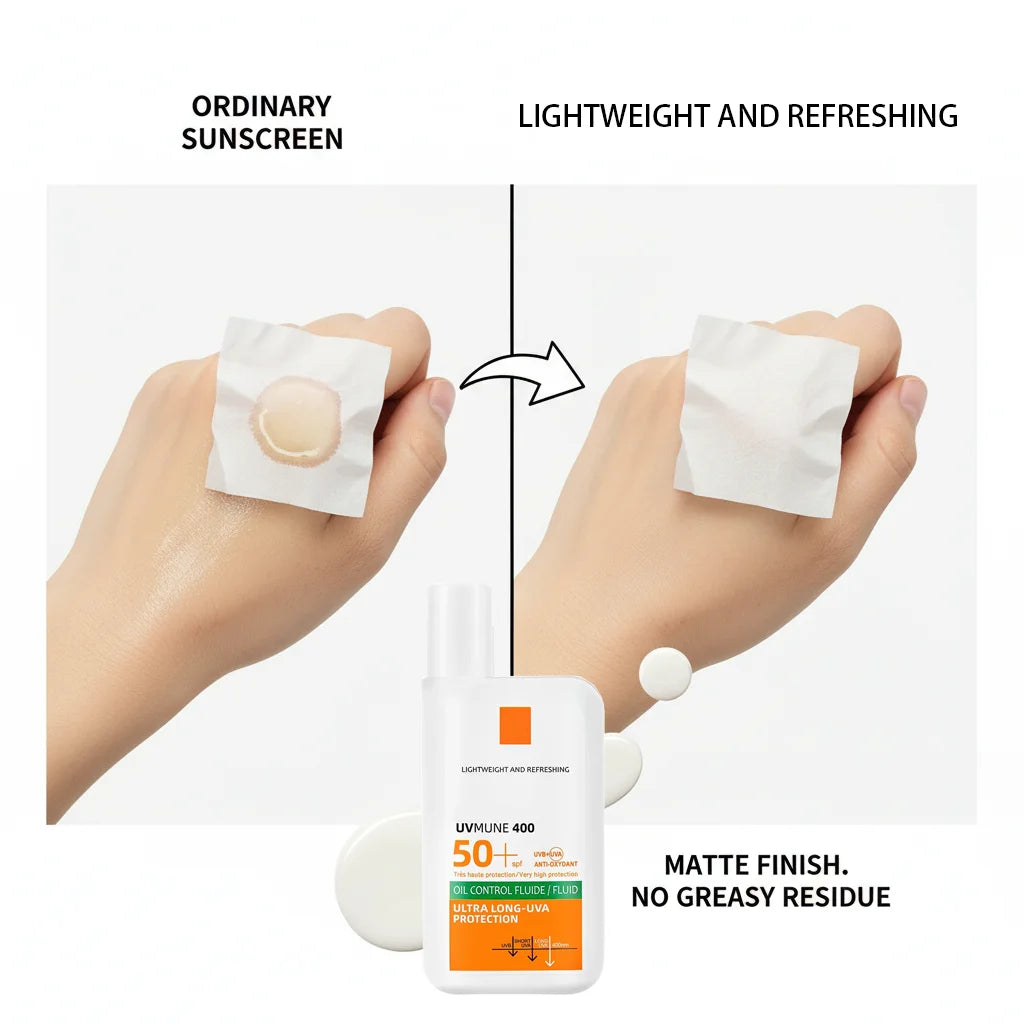 Solskydd SPF50+ – Lätt & Icke-fettande för Ansikte & Kropp