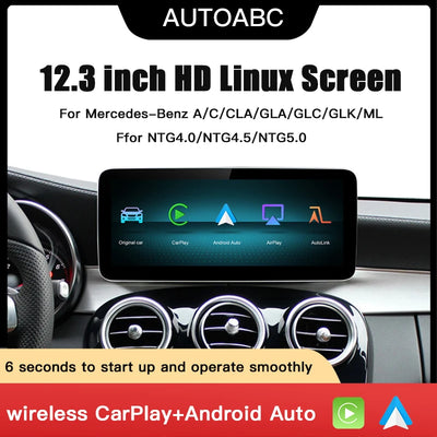 Mercedes-Benz Infotainmentskärm – CarPlay & Android Auto, 10,25" eller 12,3"
