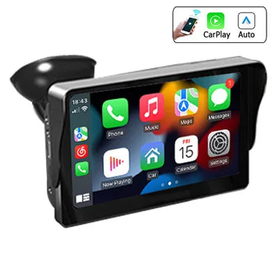 Bilradio 7" Touchskärm – Trådlös CarPlay & Android Auto, GPS