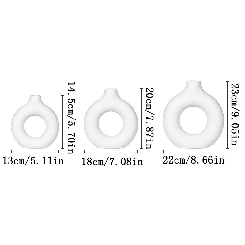 Blomvas i Minimalistisk Design, Modern – Svart eller Vit