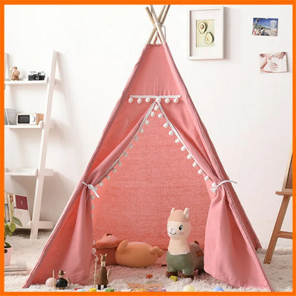 Barntipi Wigwam Beige – Vikbart Indiantält i 2 Storlekar