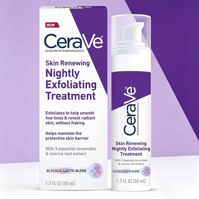 CeraVe Nattserum med Glykolsyra & Mjölksyra – 5% AHA