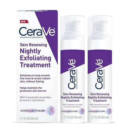 CeraVe Nattserum med Glykolsyra & Mjölksyra – 5% AHA