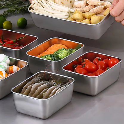 Matlådor i Rostfritt Stål 6-pack – Läckagesäkra & Stapelbara