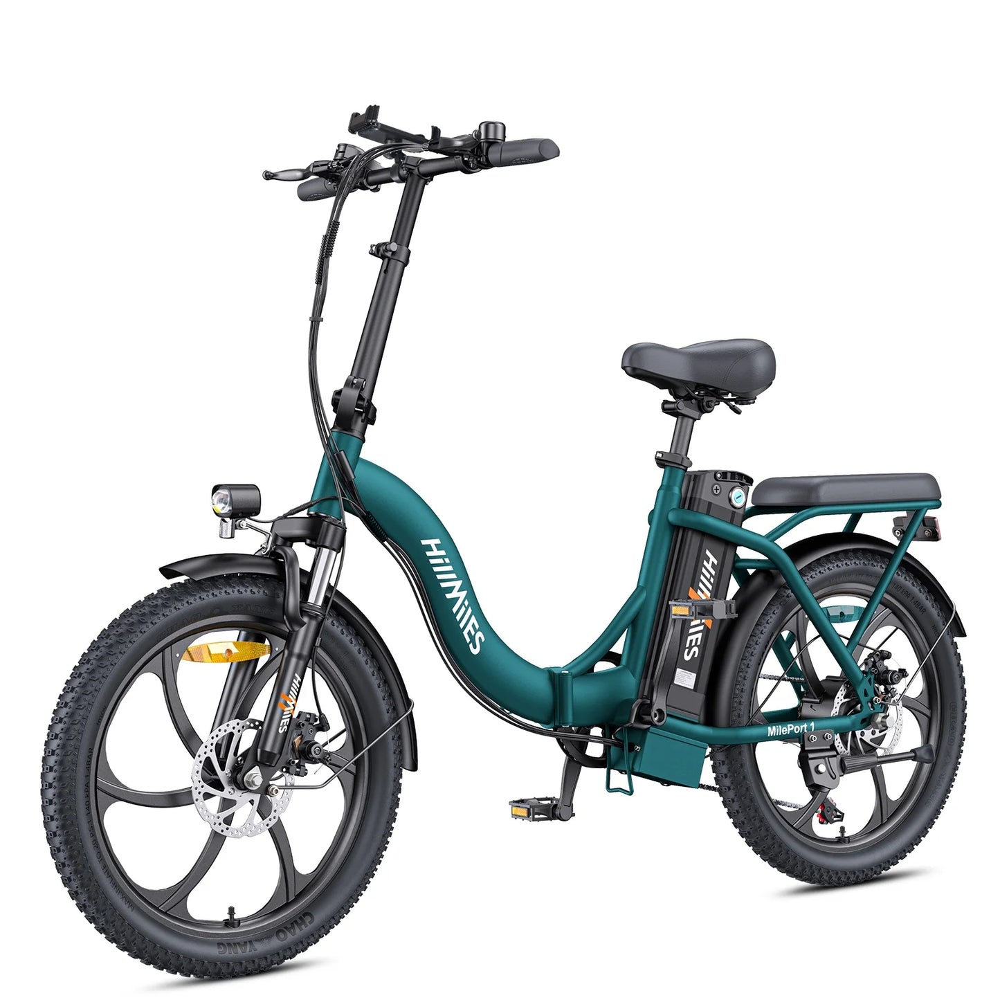 HillMiles MilePort 1 Vikbar Elcykel – 250W, Fat Tires, 100 km Räckvidd