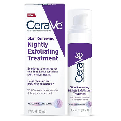 CeraVe Nattserum med Glykolsyra & Mjölksyra – 5% AHA