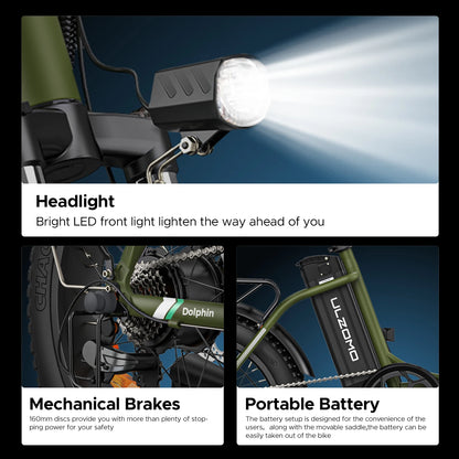 ENGWE Dolphin Hopfällbar Elcykel 250W – 89 km Räckvidd