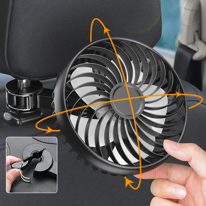 SEAMETAL USB Bilfäkt – 360° Rotation, 3 Hastigheter, Tysta Blåsverk