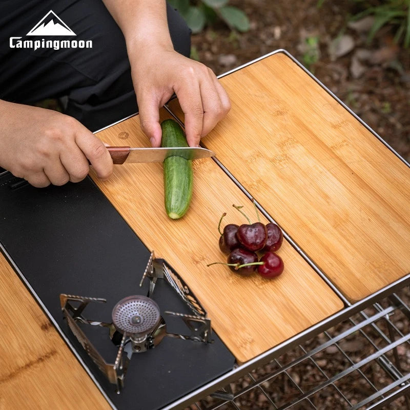 Bambu Serveringsbricka för Camping & BBQ – Portabel Träbricka