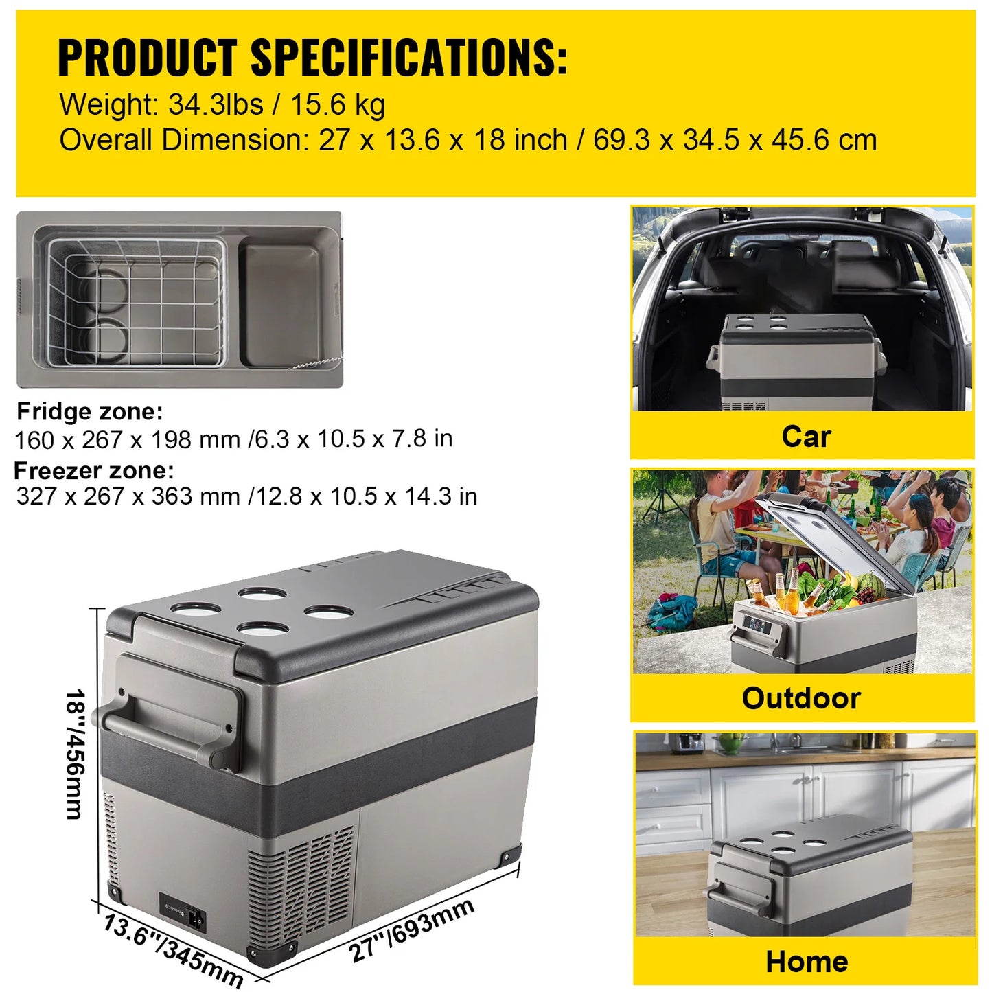 Portabel Kompressorkylare – 15 till 55 liter
