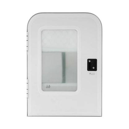 Aluminum RV Door with Mesh & Window, 26x36in White Lockable Teardrop Camper Door (Left Driver Side)
