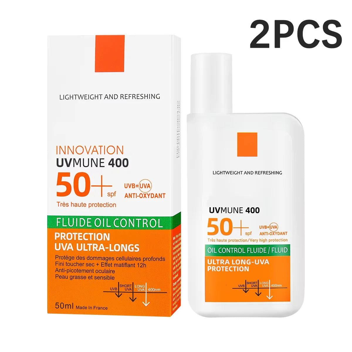 Solskydd SPF50+ – Lätt & Icke-fettande för Ansikte & Kropp
