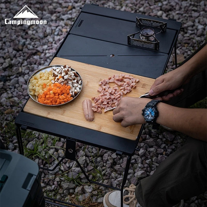 Bambu Serveringsbricka för Camping & BBQ – Portabel Träbricka