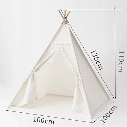 Barntipi Wigwam – Vikbart Indiantält för Inomhus & Utomhus, 2 Storlekar