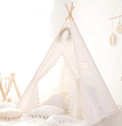 Barntipi Wigwam – Vikbart Indiantält för Inomhus & Utomhus, 2 Storlekar