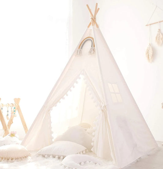 Barntipi Wigwam – Vikbart Indiantält för Inomhus & Utomhus, 2 Storlekar
