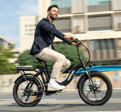 HillMiles MilePort 1 Vikbar Elcykel – 250W, Fat Tires, 100 km Räckvidd