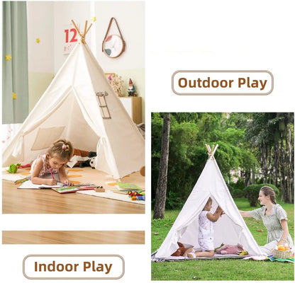 Barntipi Wigwam – Vikbart Indiantält för Inomhus & Utomhus, 2 Storlekar