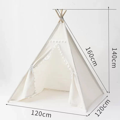 Barntipi Wigwam – Vikbart Indiantält för Inomhus & Utomhus, 2 Storlekar
