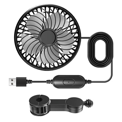 SEAMETAL USB Bilfäkt – 360° Rotation, 3 Hastigheter, Tysta Blåsverk