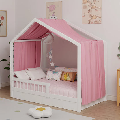 House Bed Canopy, Bed Canopy House Beds Made of Cotton Muslin, Fabric Canopy for House Canopy  Bed Children's Room Decoration