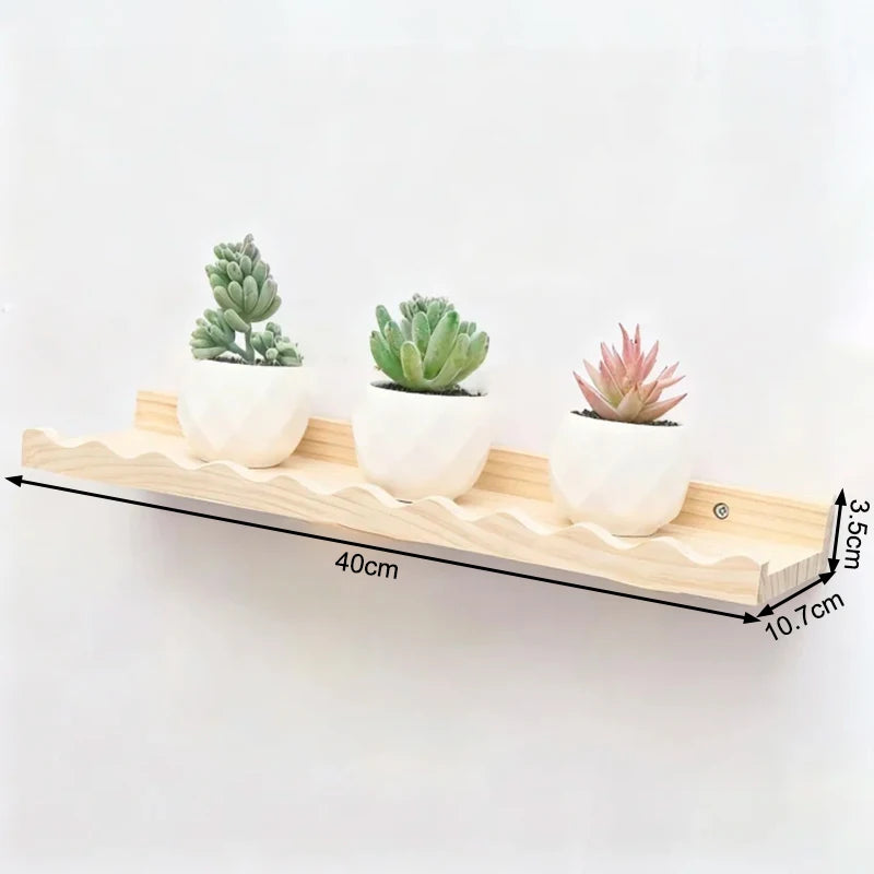 Flytande Vägghydlla i Massivt Furu – Boho & Minimalistisk Design