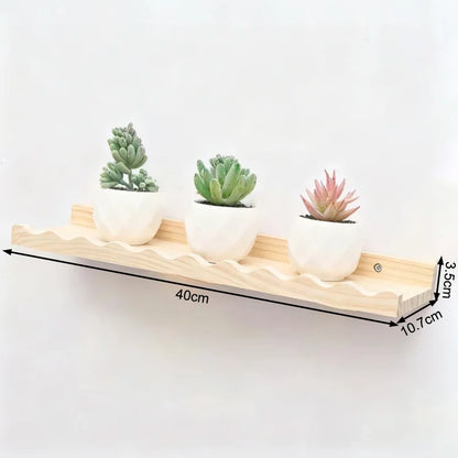 Flytande Vägghydlla i Massivt Furu – Boho & Minimalistisk Design