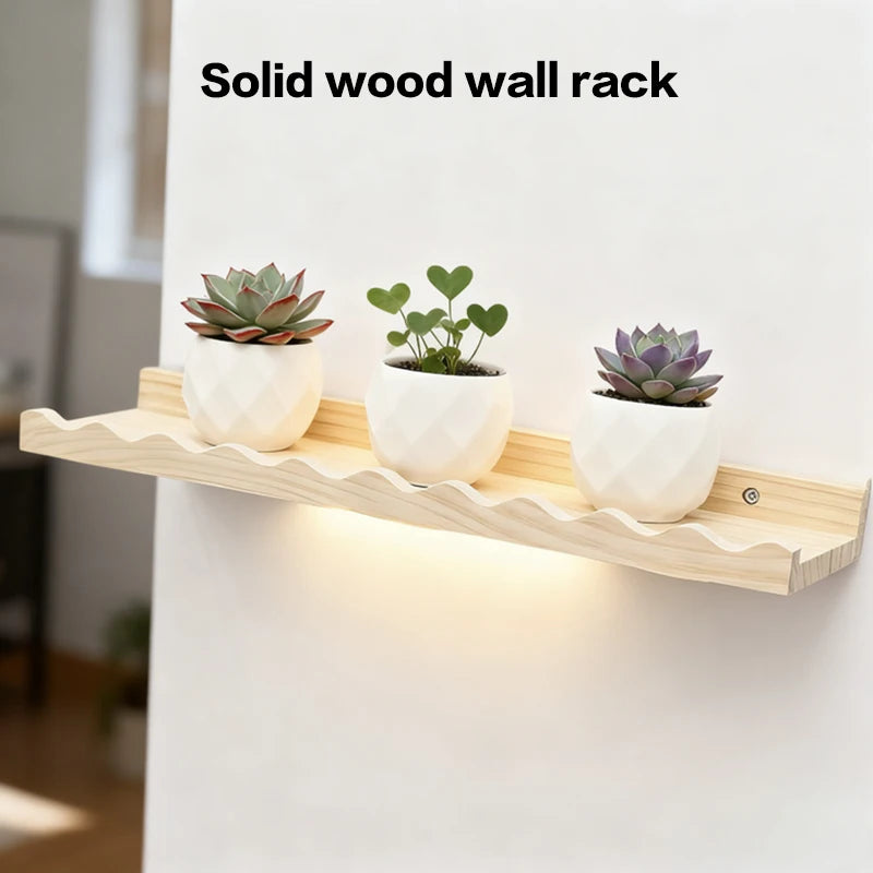 Flytande Vägghydlla i Massivt Furu – Boho & Minimalistisk Design