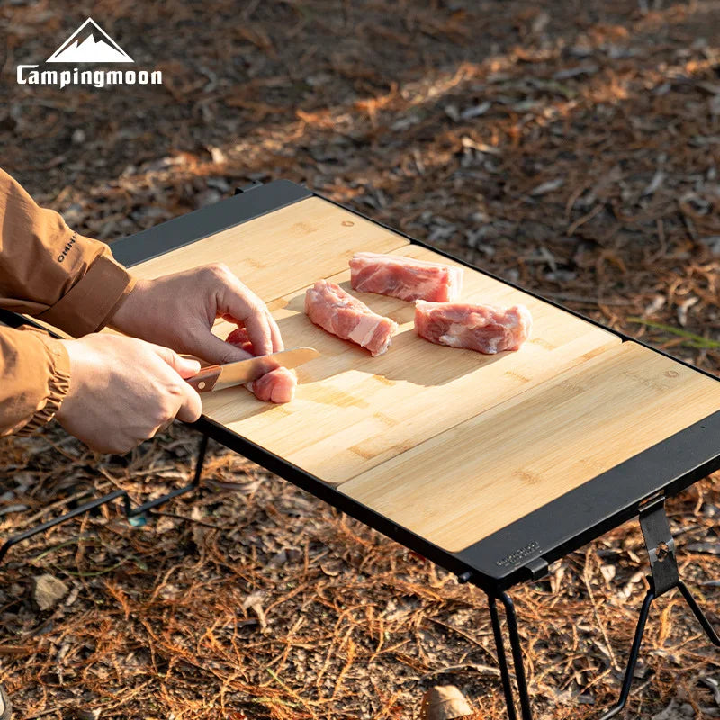 Bambu Serveringsbricka för Camping & BBQ – Portabel Träbricka