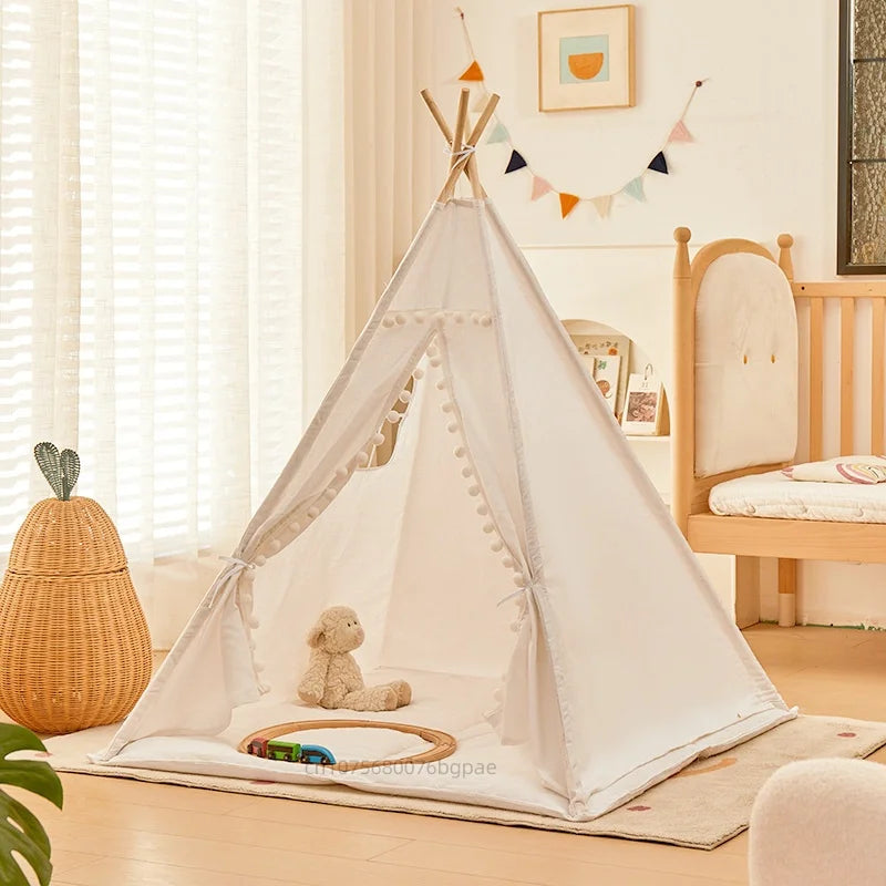Barntipi Wigwam – Vikbart Indiantält för Inomhus & Utomhus, 2 Storlekar