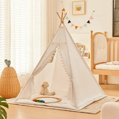 Barntipi Wigwam – Vikbart Indiantält för Inomhus & Utomhus, 2 Storlekar