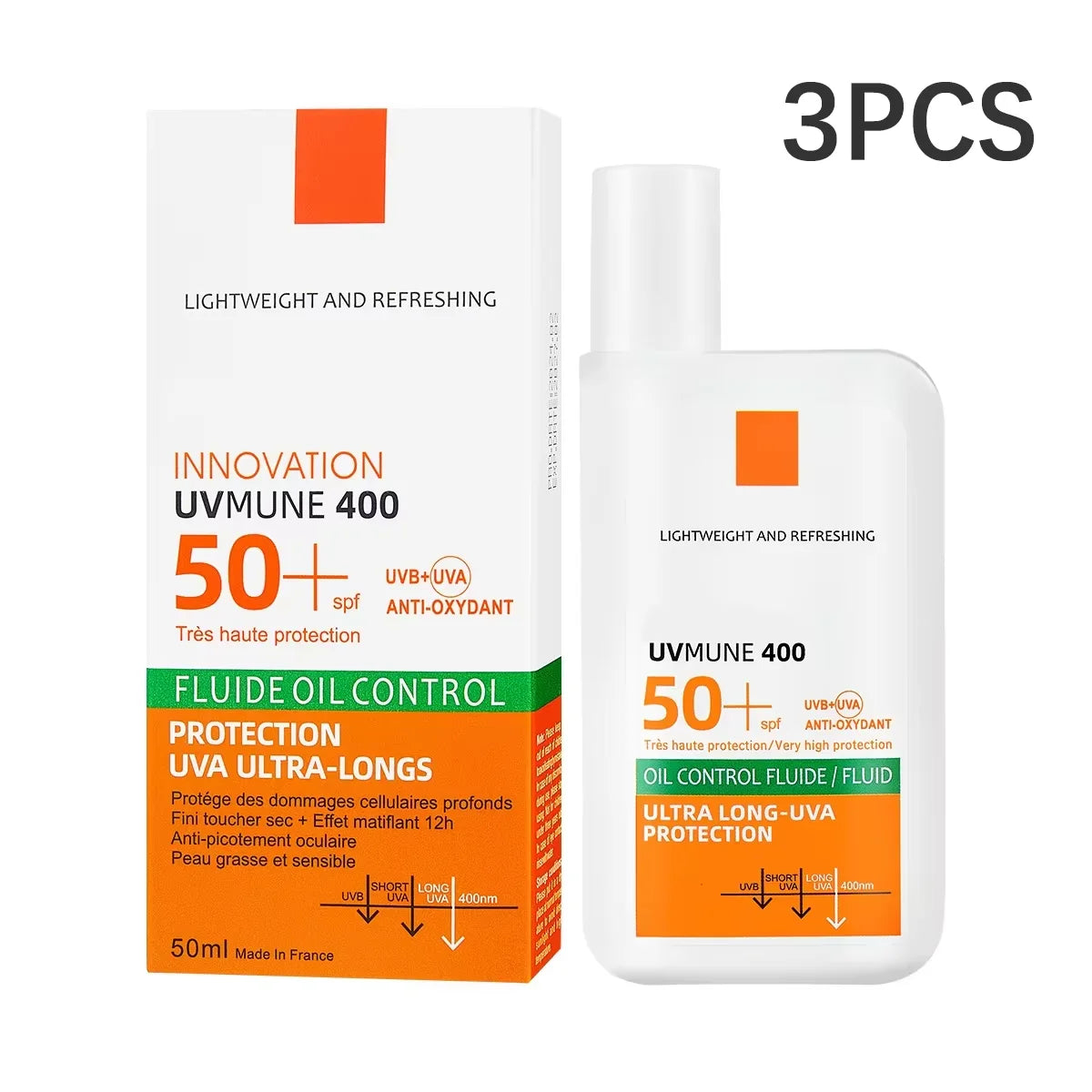 Solskydd SPF50+ – Lätt & Icke-fettande för Ansikte & Kropp