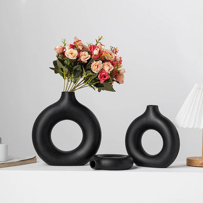 Blomvas i Minimalistisk Design, Modern – Svart eller Vit