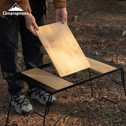 Bambu Serveringsbricka för Camping & BBQ – Portabel Träbricka