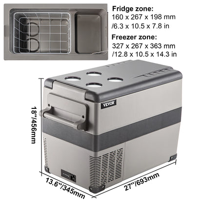 Succebuy 20/22/35/45/55L Car Refrigerator Mini Fridge Freezer Portable Compressor Cooler 12/24V DC 110-240V Ice Box for Camping