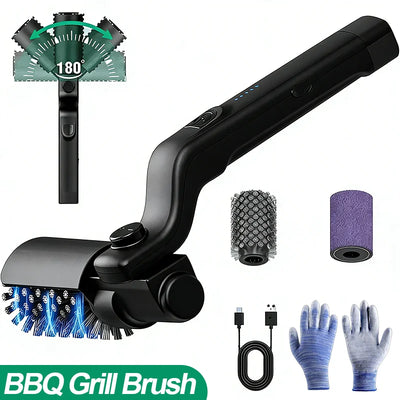 Elektrisk Grillborste – 3 Hastigheter & 180° Justerbart Huvud