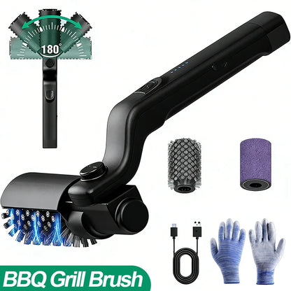 Elektrisk Grillborste – 3 Hastigheter & 180° Justerbart Huvud